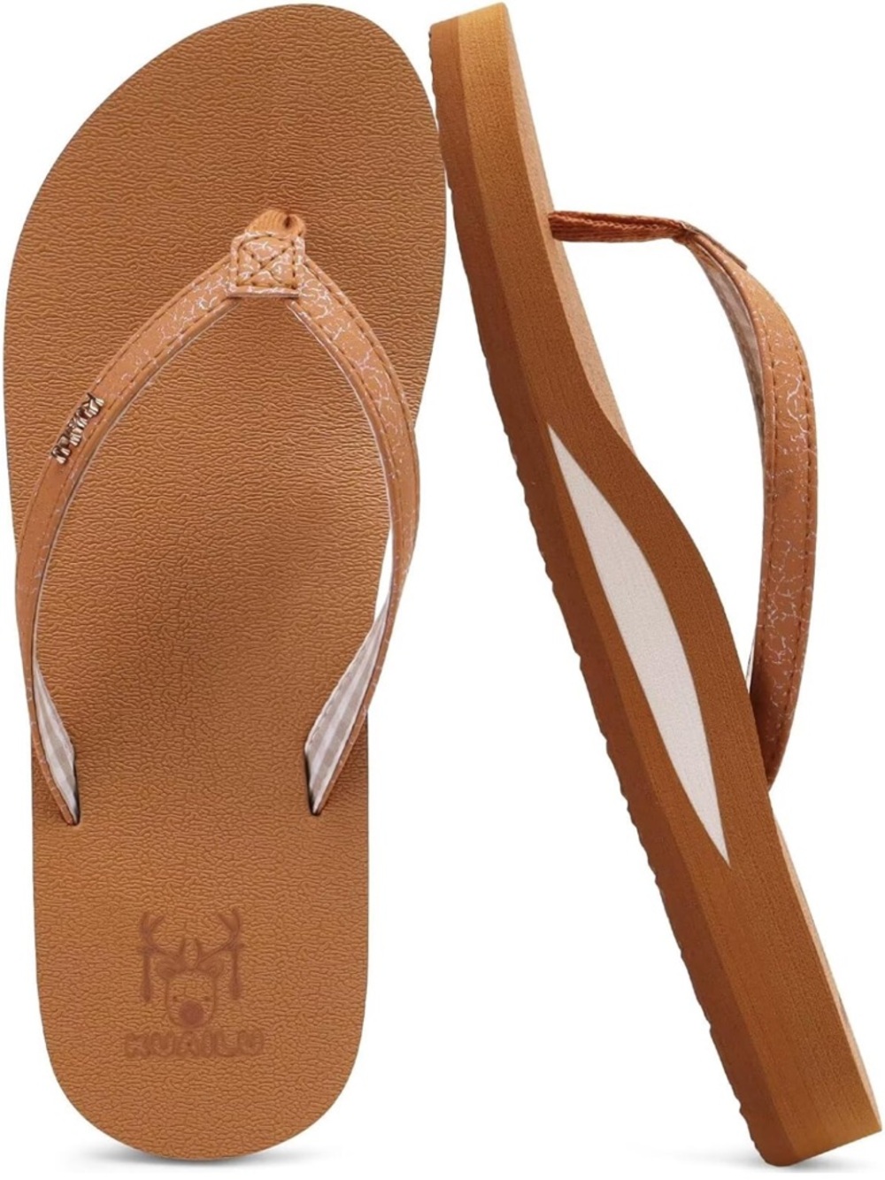 KuaiLu Women’s Arch Support Flip Flops NWT Tan Size 9